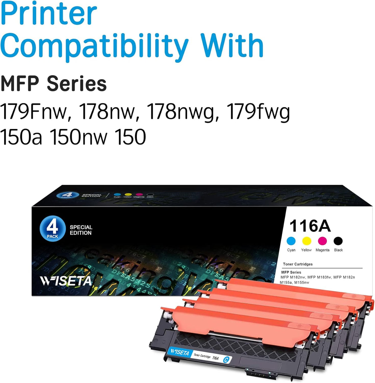 Black Cyan Magenta Yellow Toner Cartridge Set C109299
