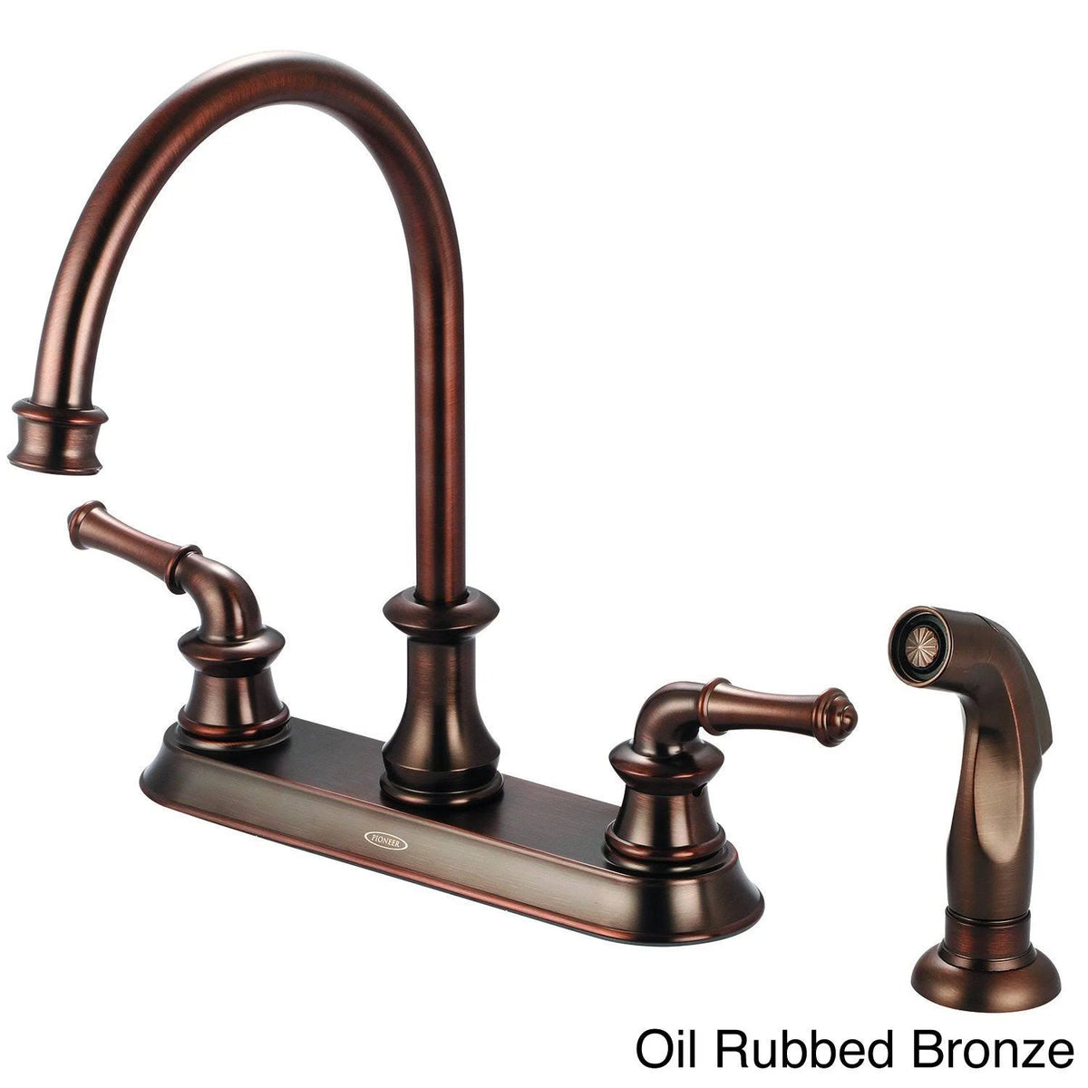 Polished Chrome Double Handle Kitchen Faucet with Side Spray K91541