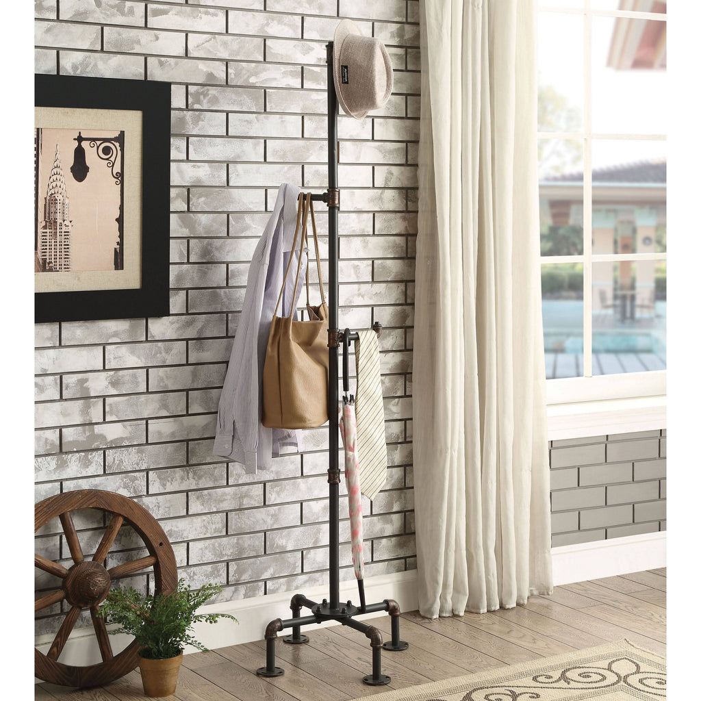 Industrial Sand Black Coat Rack W83219