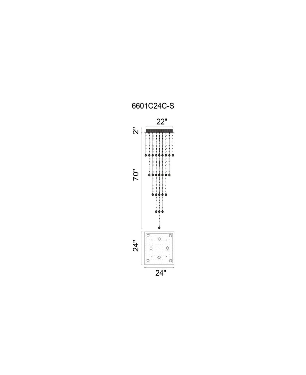 Square 8 Light Flush Mount Y92098