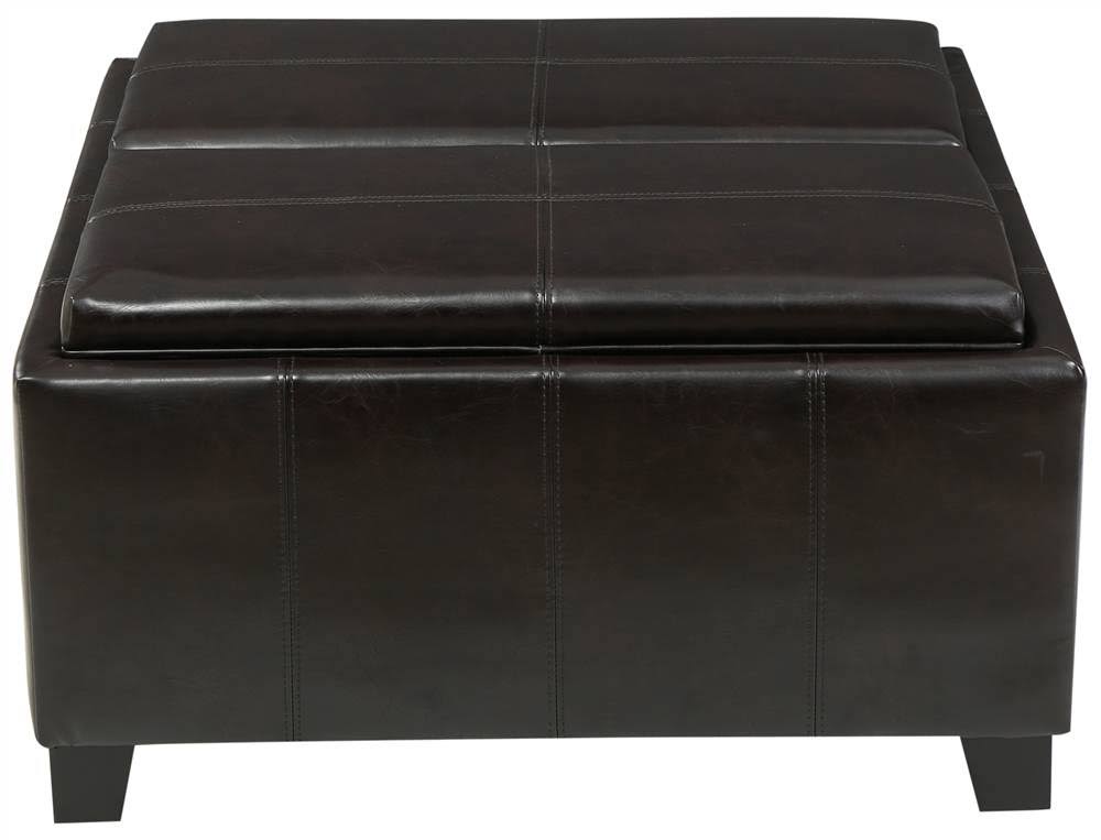 Brown Storage Ottoman L1729