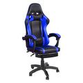 Red Faux Leather Swiveling Gaming Chair with Footrest A612