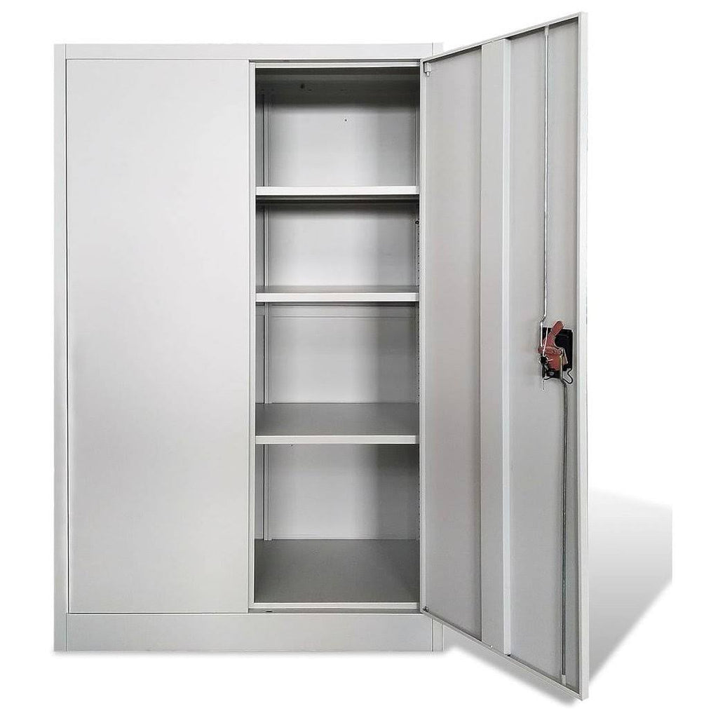 Steel Gray Office Cabinet Q8458