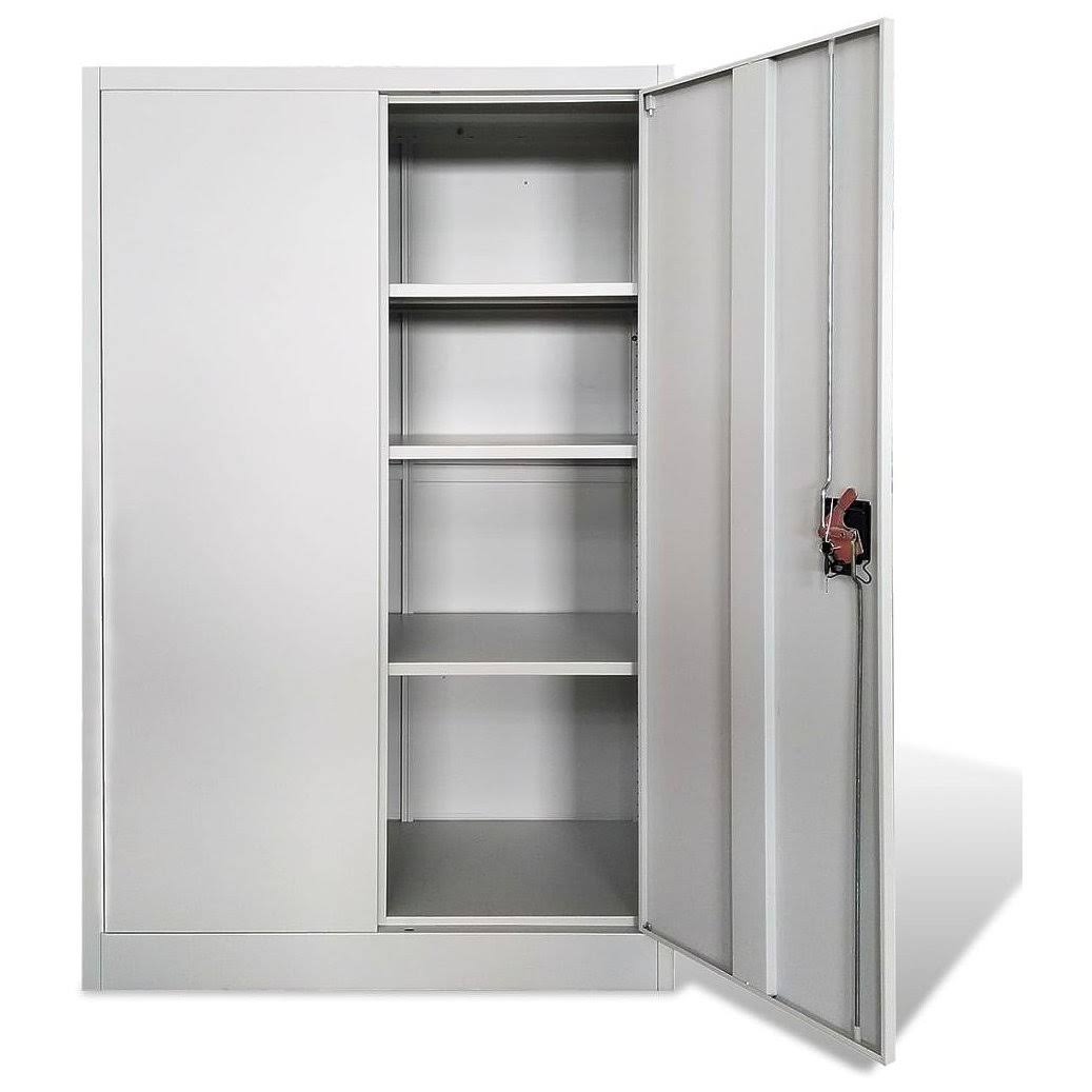 Steel Gray Office Cabinet Q8458