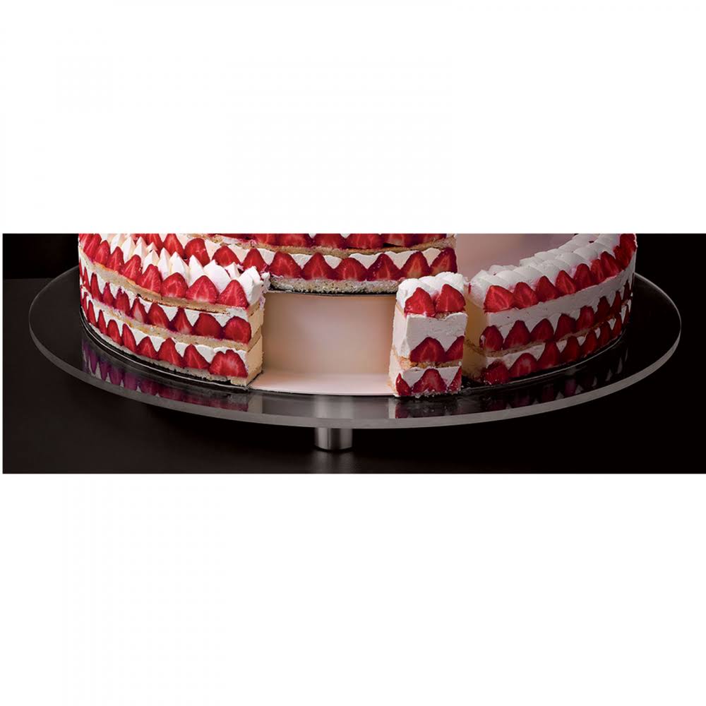 26 3/4x22 Round Plexiglass Cake Stand W9610