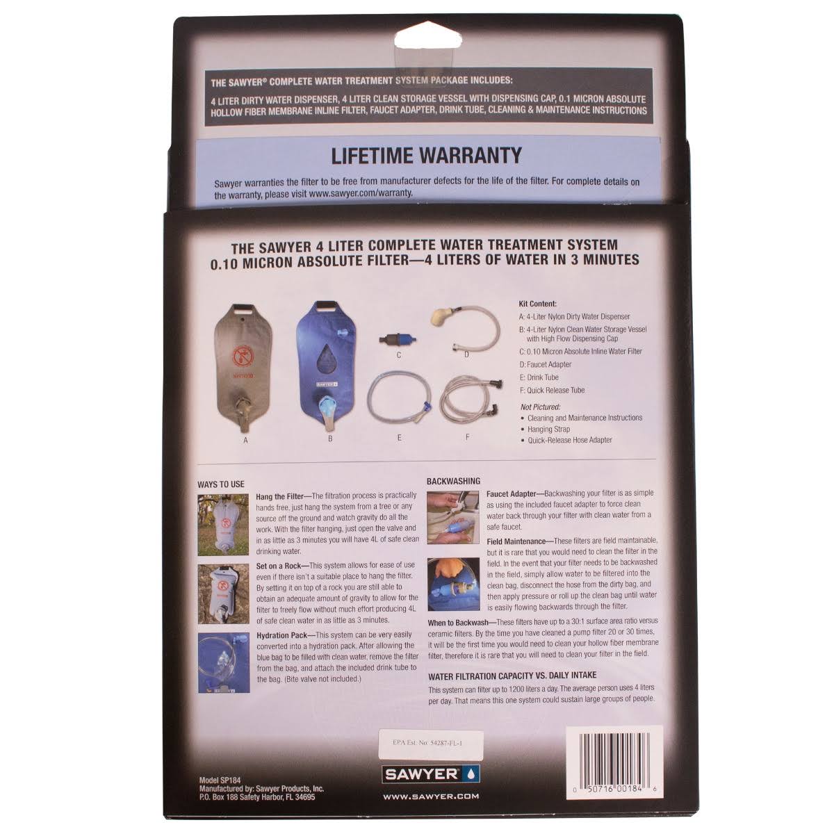 Complete 4L Water Treatment System U87644