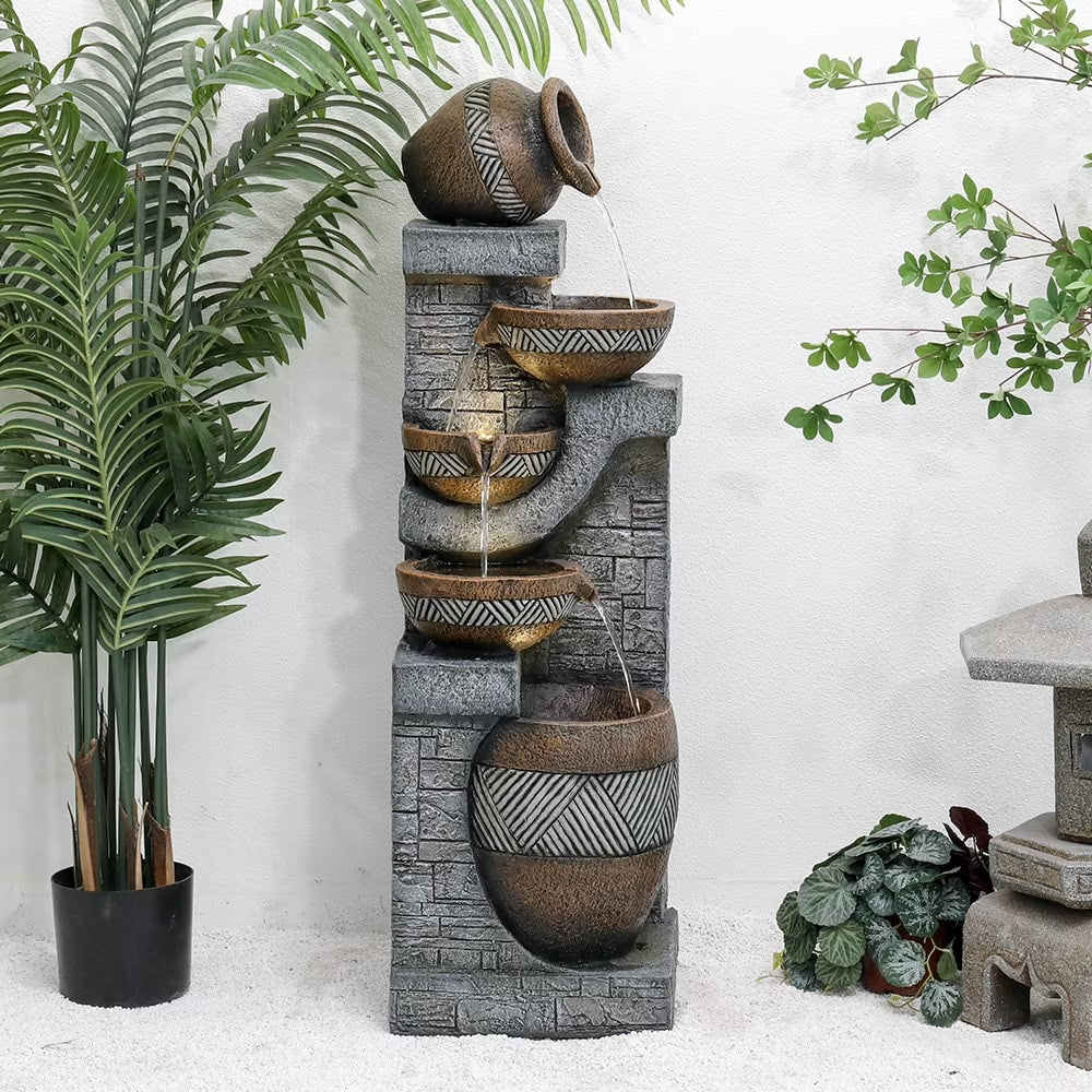 5-Tier Cascading Outdoor Water Fountain V8262