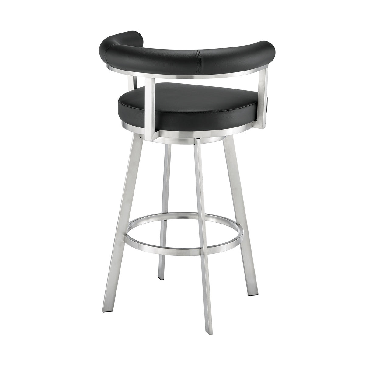 Black Faux Leather Bar Stool M117