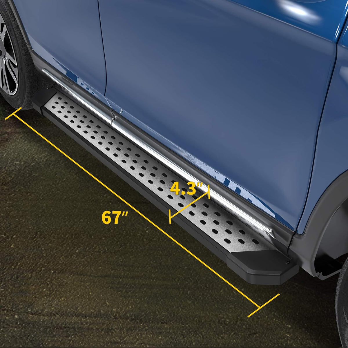 Aluminum Side Step Nerf Bars Running Boards C18985
