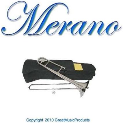 B Flat Gold Slide Trombone with Case and Music Stand A7339