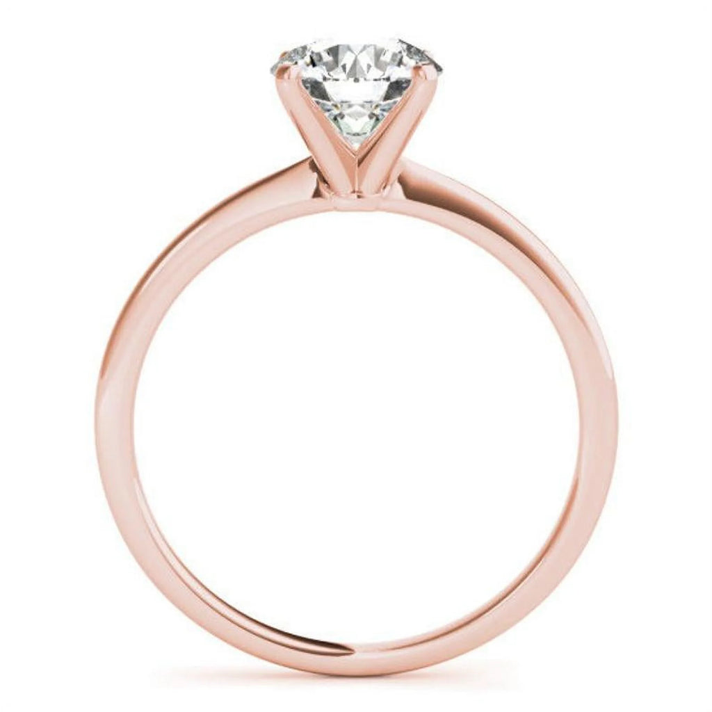 14K Rose Gold Moissanite Wedding Ring F25088