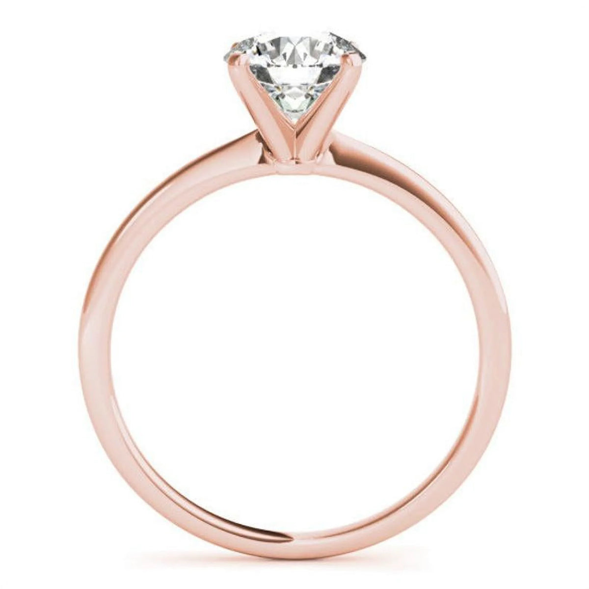 14K Rose Gold Moissanite Wedding Ring F25088