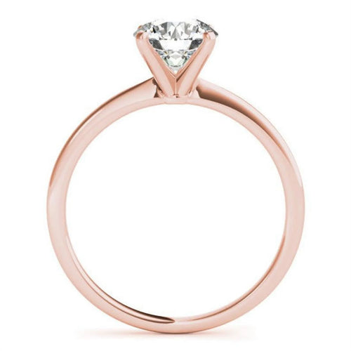 14K Rose Gold Moissanite Wedding Ring F25088