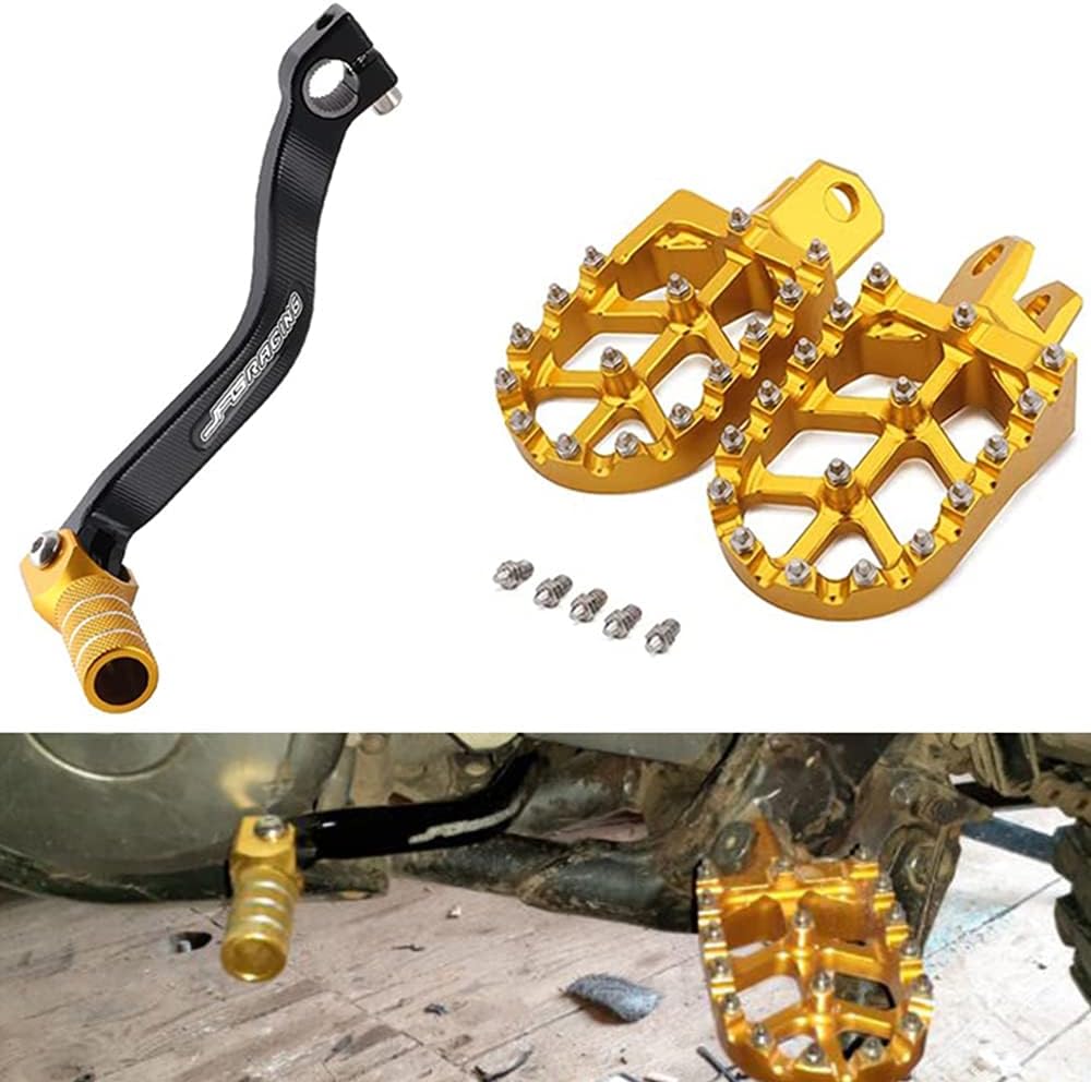 CNC-Gold Motorcycle Foot Pegs Pack of 2 T986802