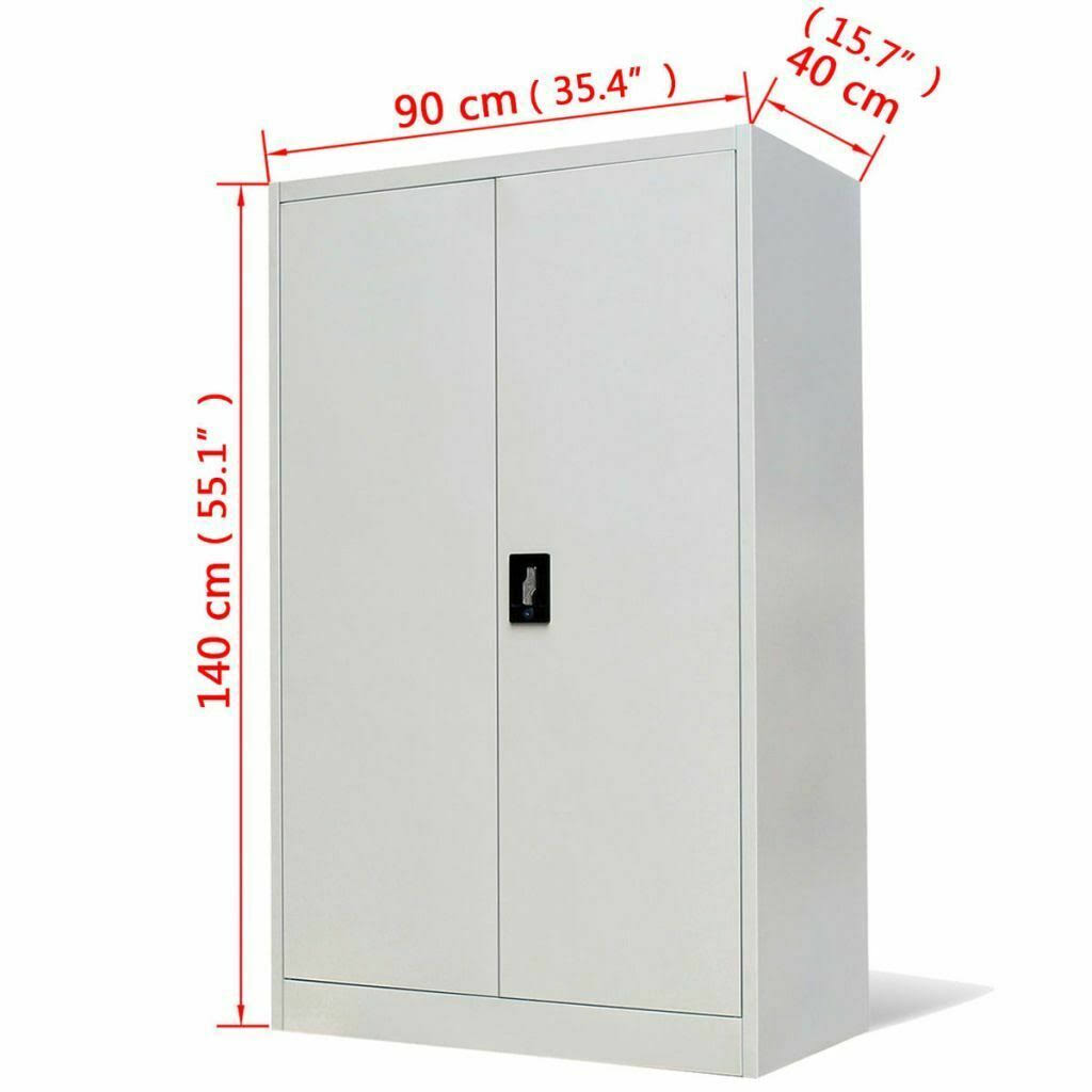 Steel Gray Office Cabinet Q8458