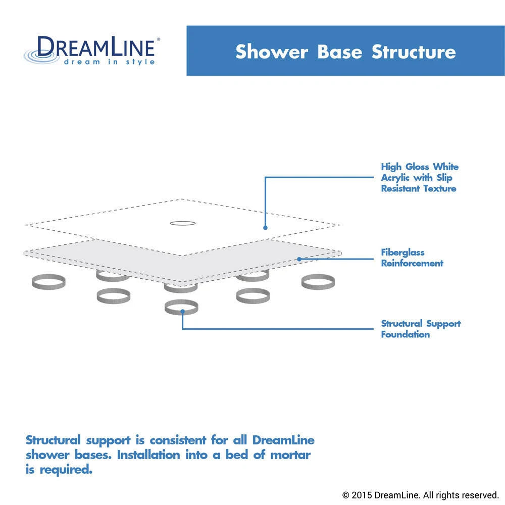 Black Corner Drain Neo-Angle Shower Base T9264