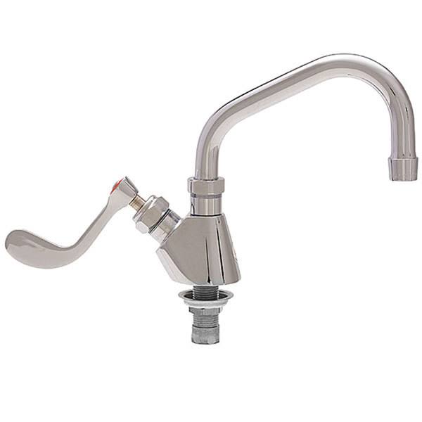Single Deck Mount Stainless Steel Kitchen Faucet with Swing Spout and Wrist Handles I310