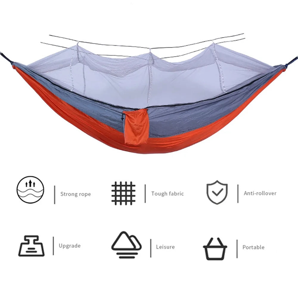 Lightweight Nylon Hammock with Mosquito Net A4914