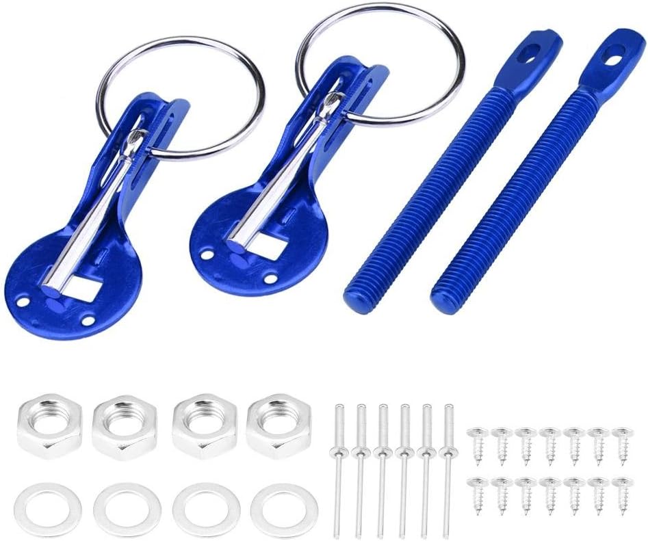 Blue Stainless Steel Hood Pin Lock Latch Kit F486