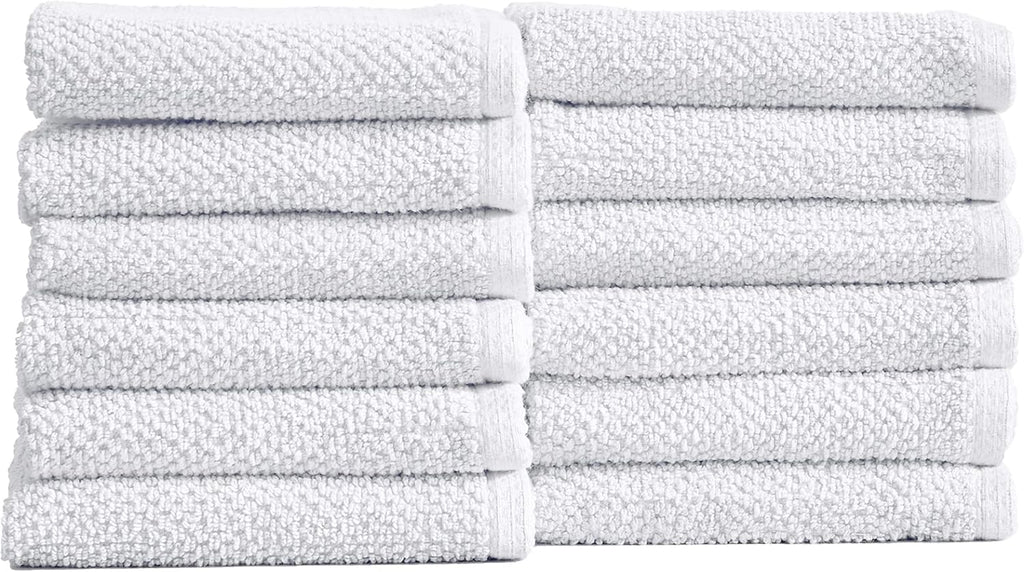 Light Grey Set of 4 Cotton Quick-Dry Bath Towels B8675