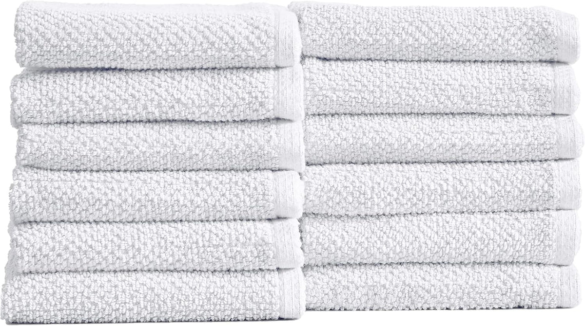 Light Grey Set of 4 Cotton Quick-Dry Bath Towels B8675