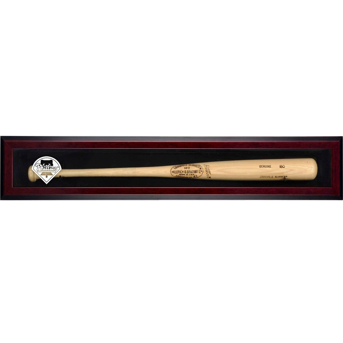 Mahogany Framed Single Bat Display Case C3351