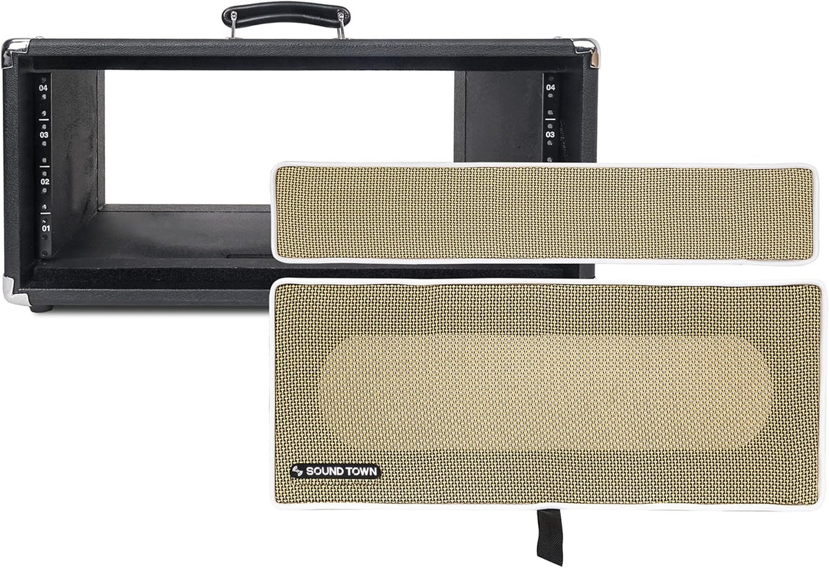 Vintage 4U Amp Rack Case with Rubber Feet, Black E883