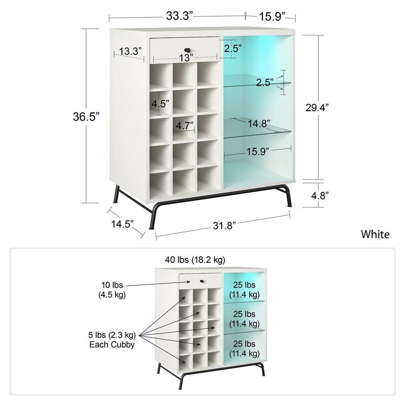 White Bar Cabinet A2964