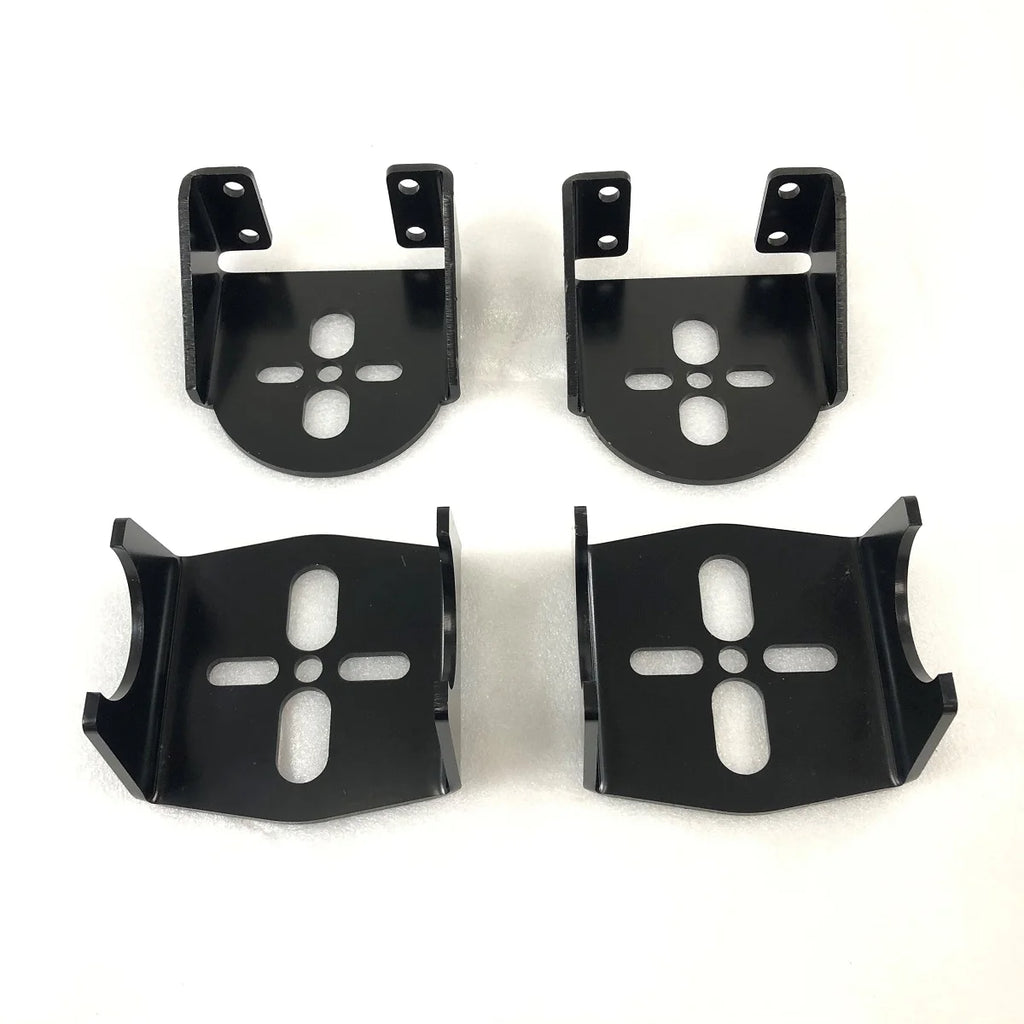 Triangulated Mount Bracket for 2.75" Axle with 2 Universal Air Spring Bags Heavy Duty 2500 Lbs 1/2NPT Single Port B61590