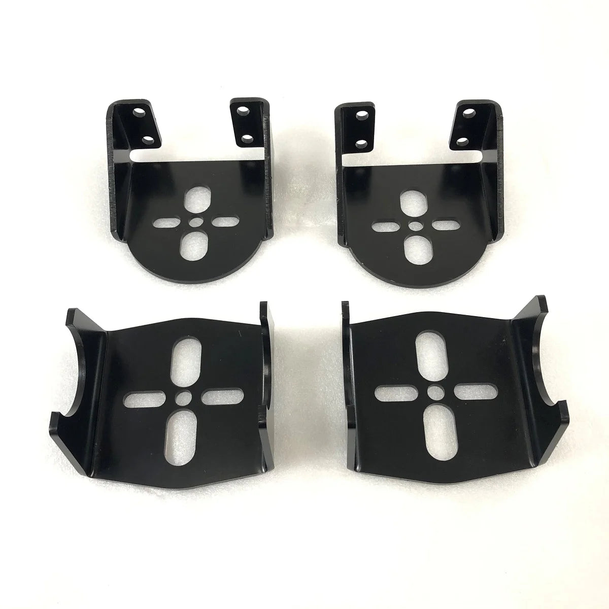 Triangulated Mount Bracket for 2.75" Axle with 2 Universal Air Spring Bags Heavy Duty 2500 Lbs 1/2NPT Single Port B61590