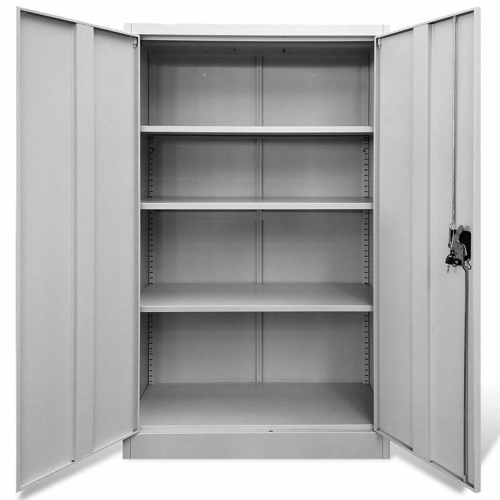 Steel Gray Office Cabinet Q8458