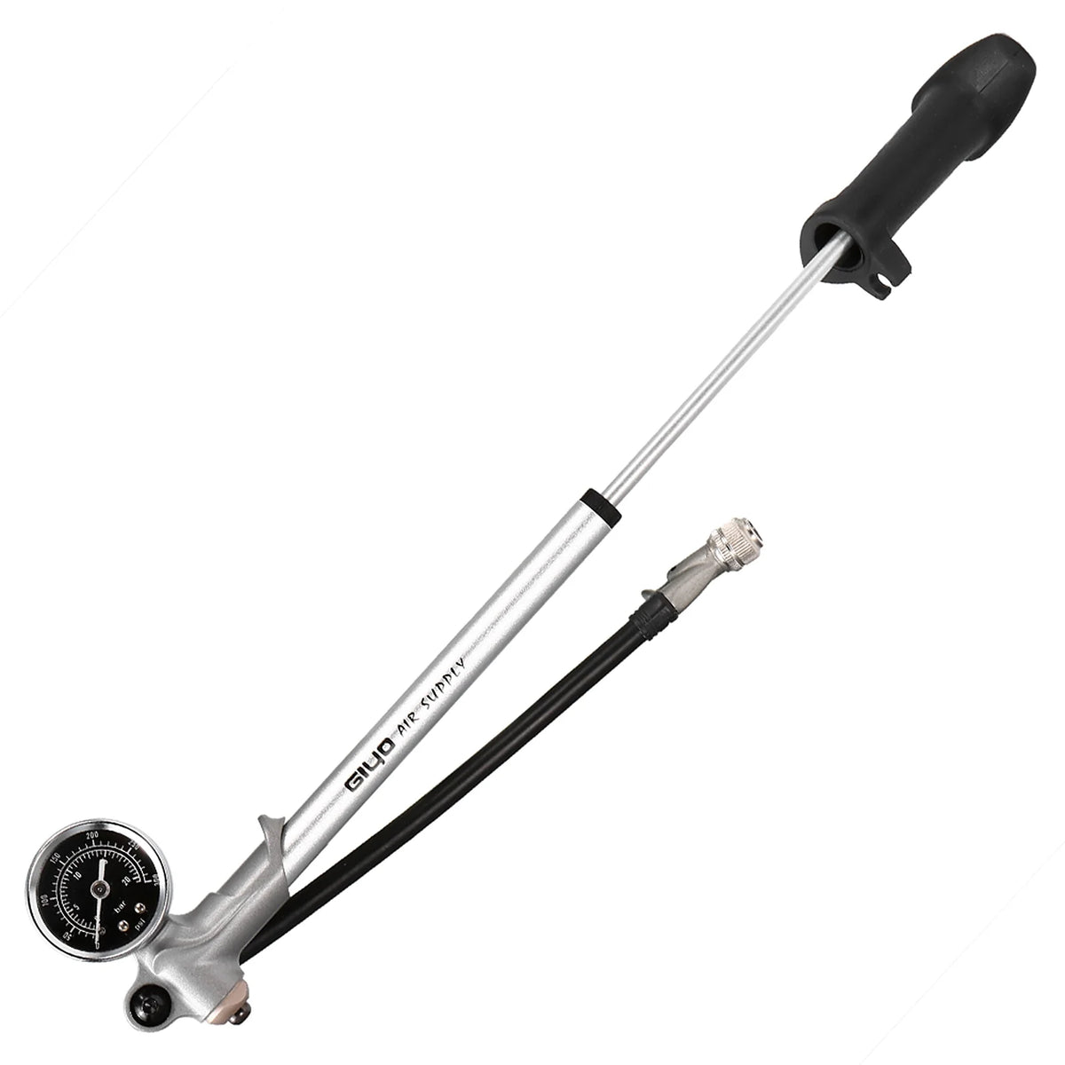 300PSI Front Fork Suspension Pump with Gauge Lever Lock Schrader Valve R706