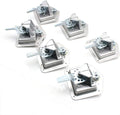 6Pcs Stainless Steel T-Handle Lock Tool Latch with Keys E37365
