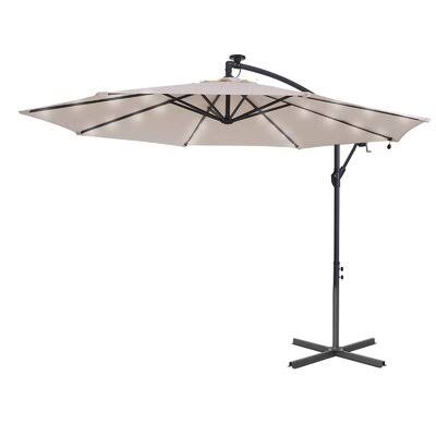 Beige Fabric Cantilever Umbrella S603