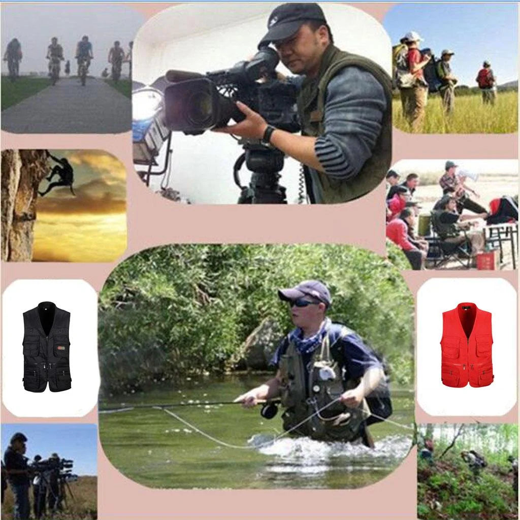 Men's Outdoor Travel Fly Fishing Photography Quick-Dry Jacket XL A494791