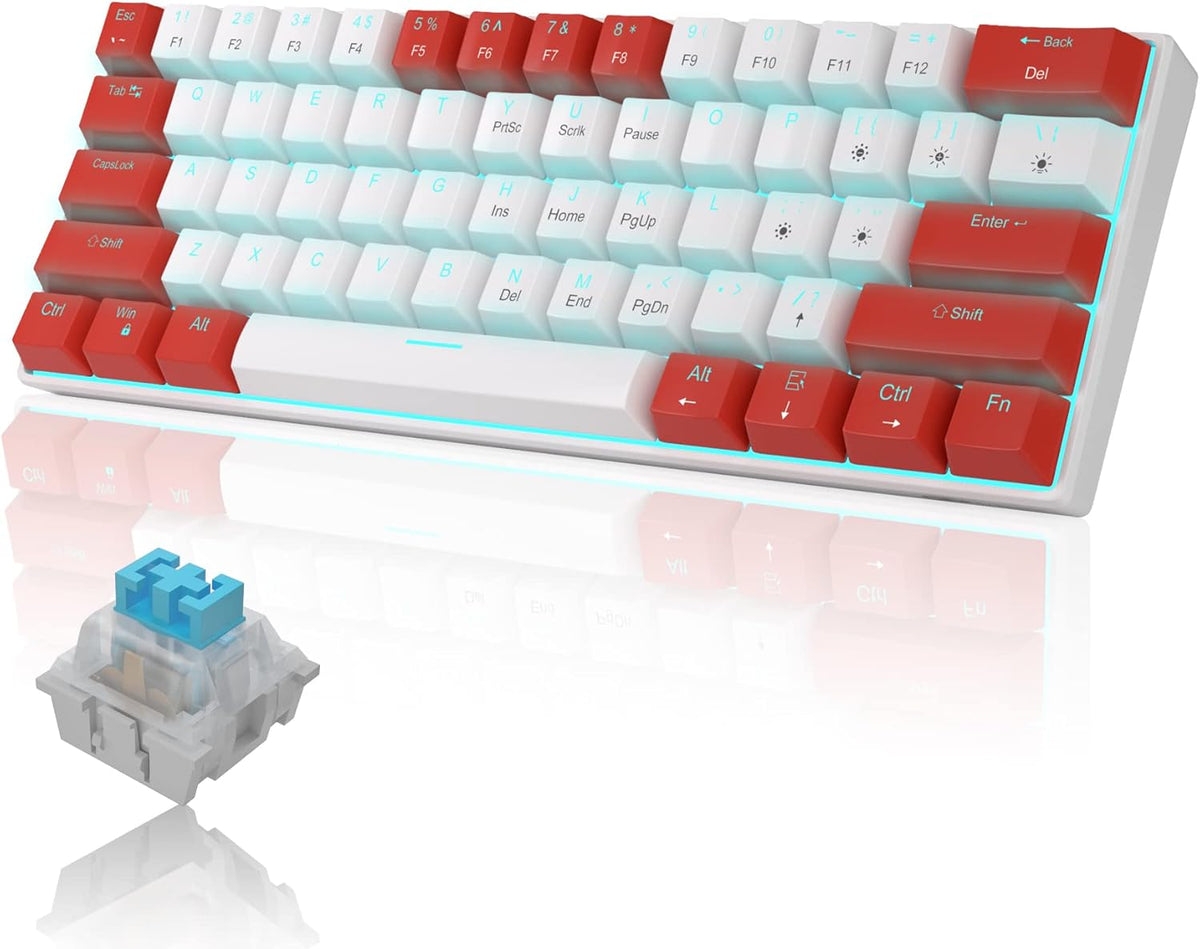 60% Mechanical Gaming Keyboard with Red Switches I328
