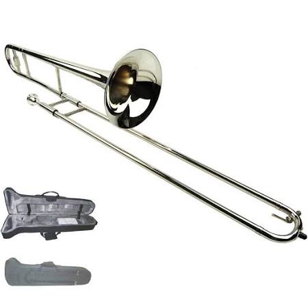 B Flat Gold Slide Trombone with Case and Music Stand A7339