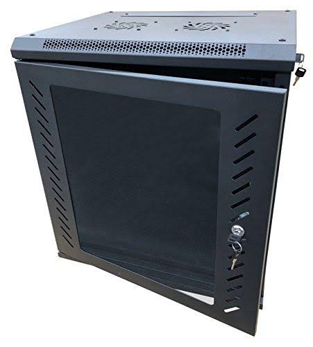 12U Wall Mount Rack Server Cabinet 19-inch Network Enclosure with Locking Glass Door V663