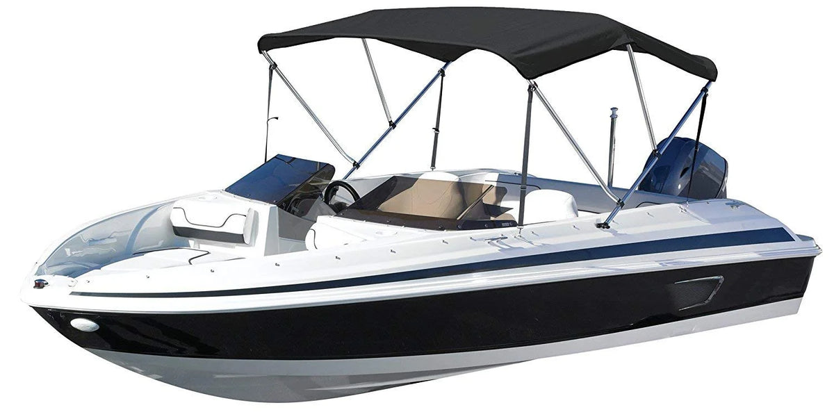 3 Bow Bimini Top Boat Cover 600D Canvas, 1” Aluminum Frame, Storage Boot, 46" H S14795