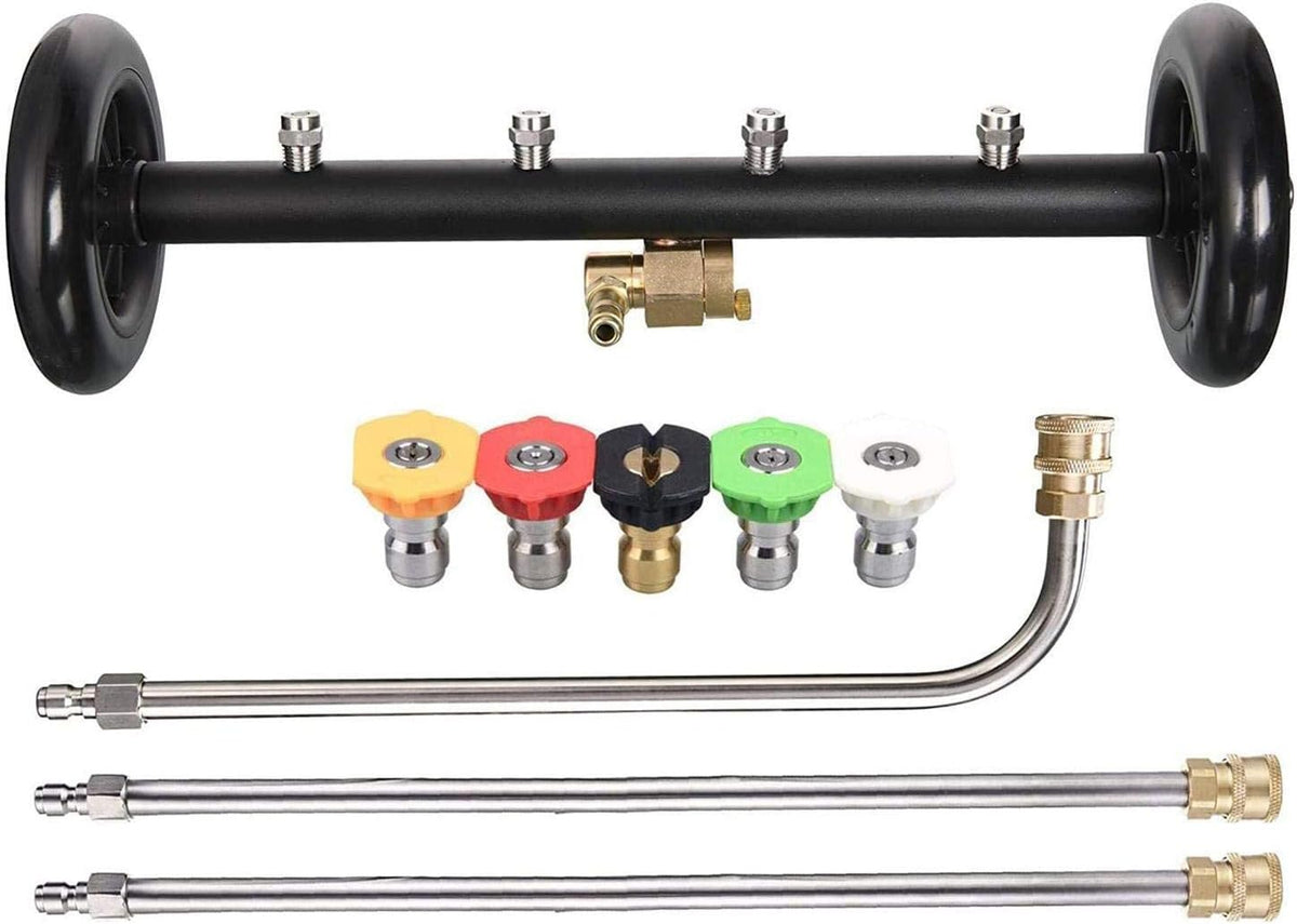 16 Inch Pressure Washer Surface Cleaner with 3 Pieces Extension Wand H596612