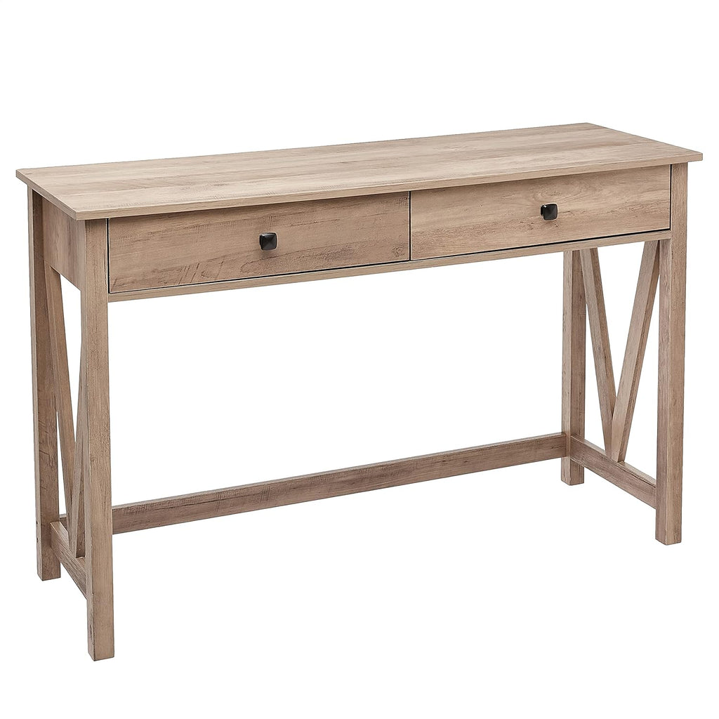 White Computer Desk with Keyboard Tray E78834