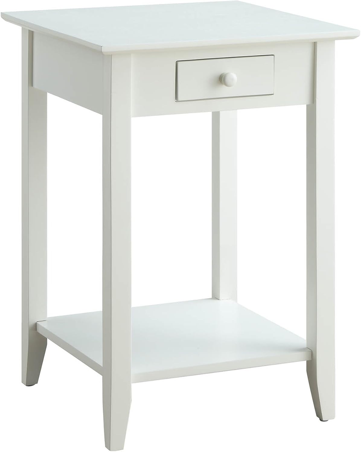 Espresso End Table with Drawer and Shelf V349