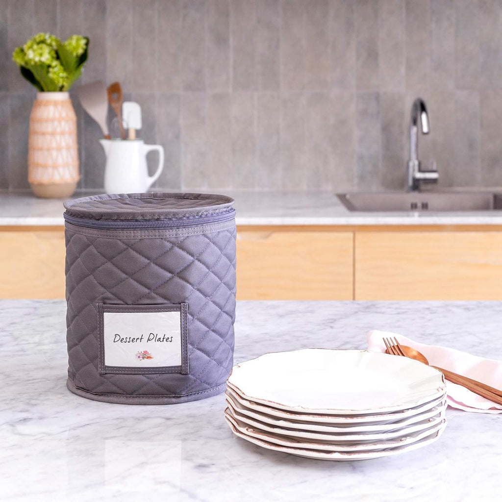 12 Dinner Plate Storage Case with Thick Felt Dividers G10981
