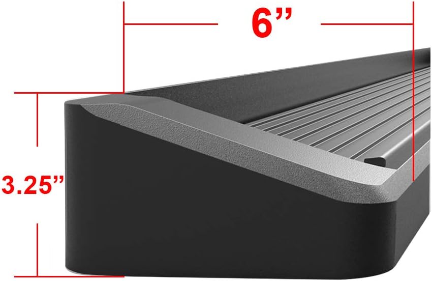 6 Black Eboard Running Boards for Chevy Tahoe GMC Yukon Avalanche S8225
