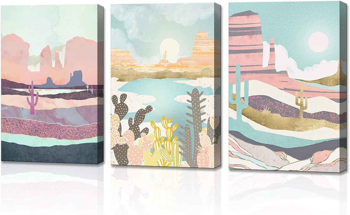 3 Pieces Minimalist Style Wall Art Canvas Print Painting Q72552