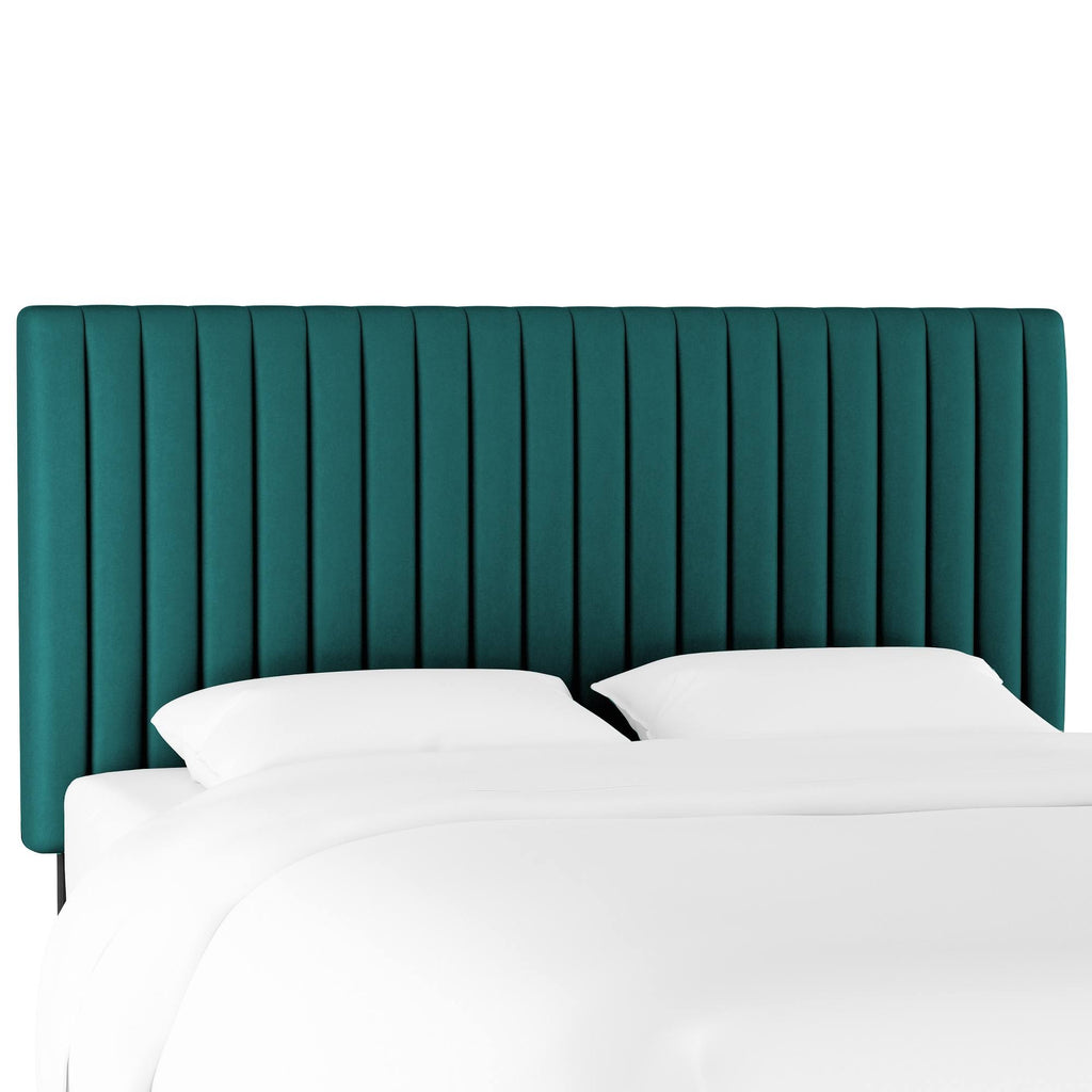 Queen Headboard Velvet Teal L20636