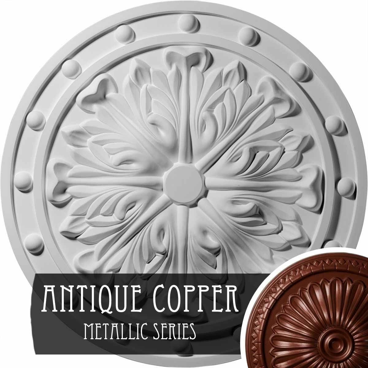 20 1/2x22OD x 1 1/2x22P Acanthus Leaf Ceiling Medallion O35973