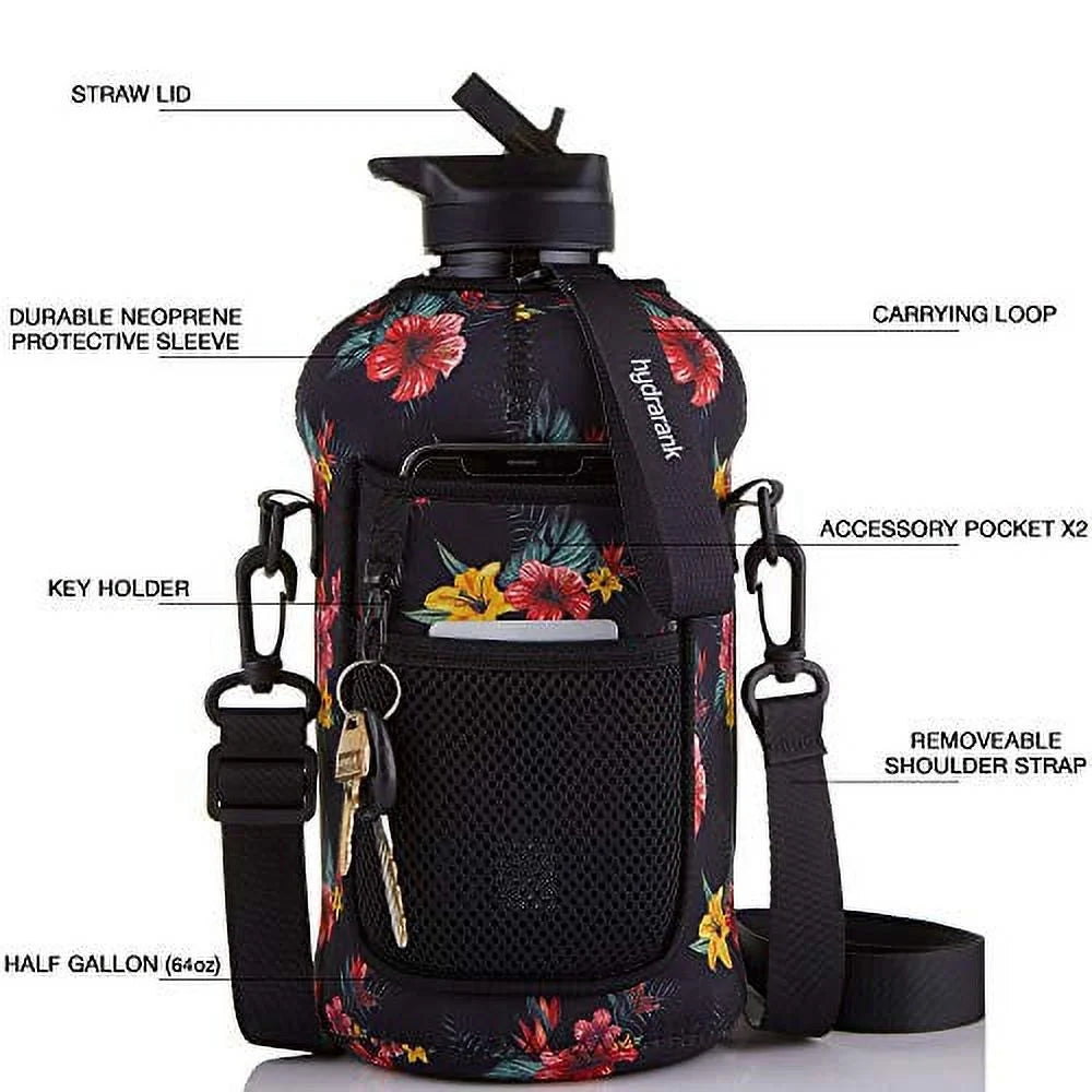 74 Ounce Half Gallon Water Bottle with Straw Lid and Handle X803939