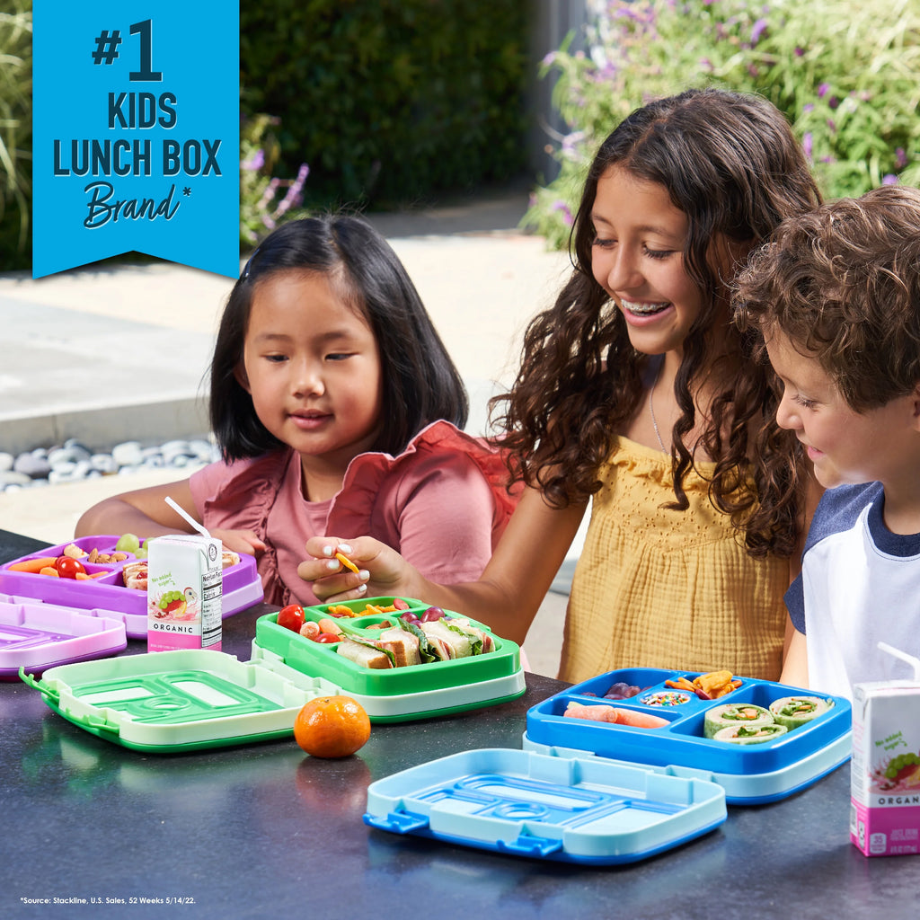 Leak-Proof 5-Compartment Bento-Style Kids Lunch Box, BPA-Free, Dishwasher Safe H571