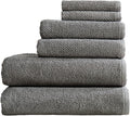 Light Grey Set of 4 Cotton Quick-Dry Bath Towels B8675